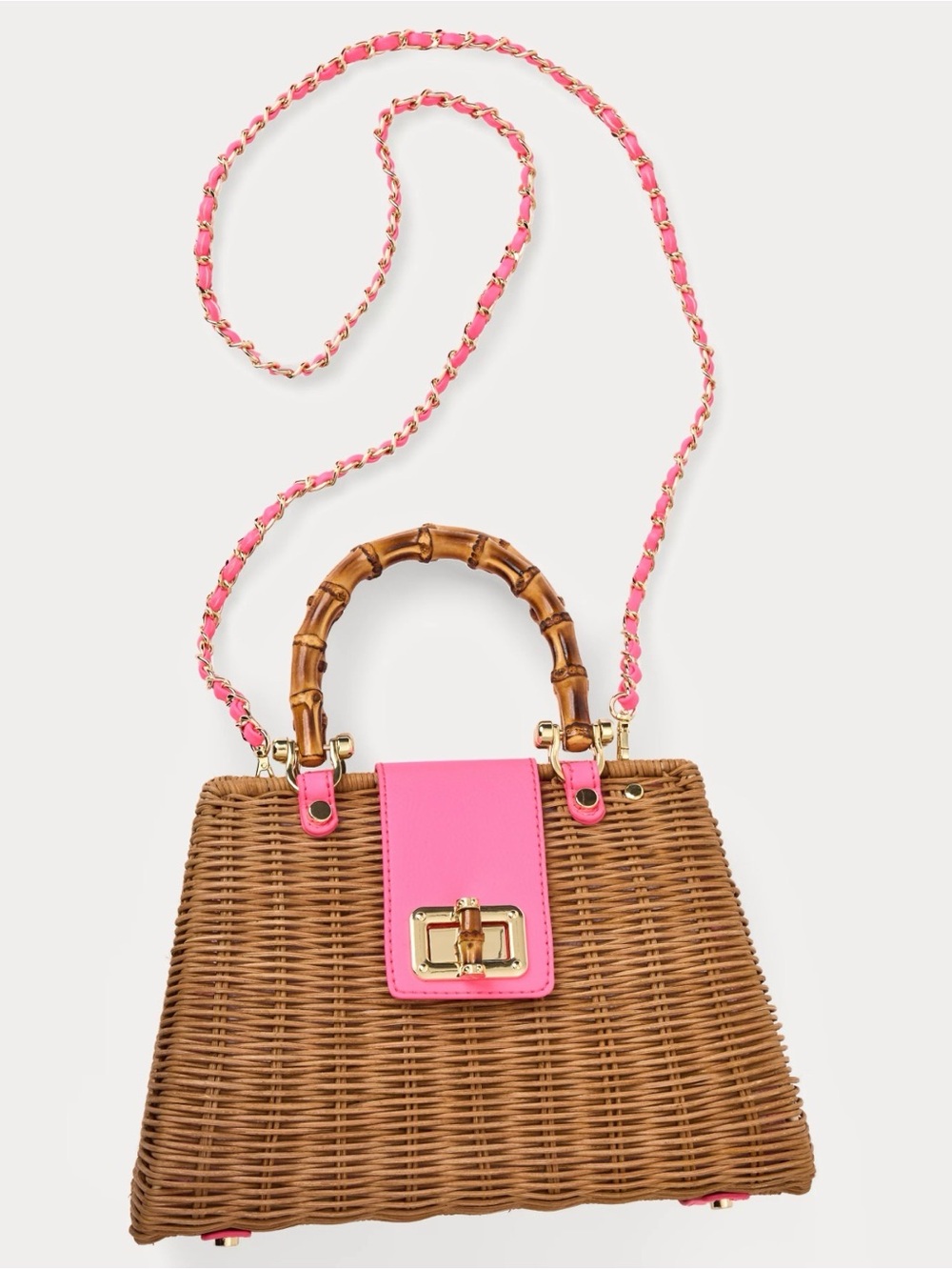 Lilly Pulitzer Leena Top Handle Wicker Bag - Picture 2 of 12